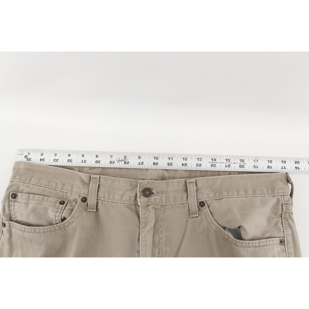 Levi's 505 Jeans Mens 38 x 30 Regular Fit Straight Leg Khaki Wash - Picture 7 of 8